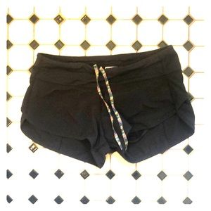 Black lululemon shorts.